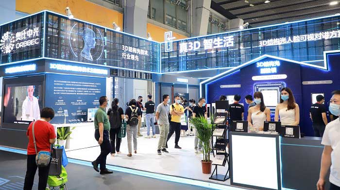 携手二十余家合作锁企亮相，奥比中光真3D结构光方案“霸屏”智能门锁展区